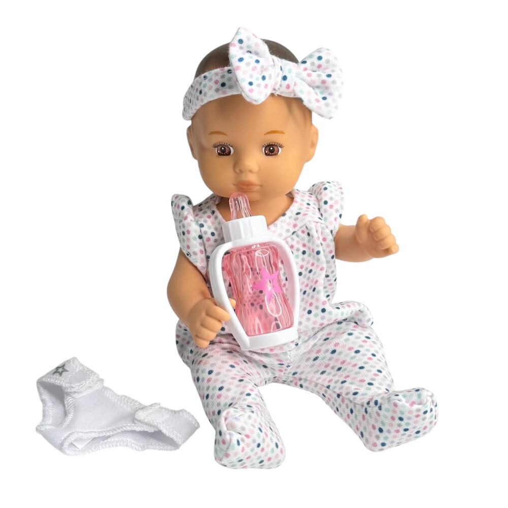 American Girl Little Bitty Baby Doll 7.7" Outfit Top Pant Headband Diaper Bottle